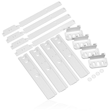 SPARES2GO UNIVERSAL Integrated Fridge Door Slide Mounting Bracket Slider Kit (pack of 4) White