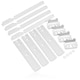 image 1 of SPARES2GO UNIVERSAL Integrated Fridge Door Slide Mounting Bracket Slider Kit (pack of 4) White