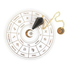 Something Different Astrology Wheel Pendulum Divination Kit - White/Black/Gold - One Size