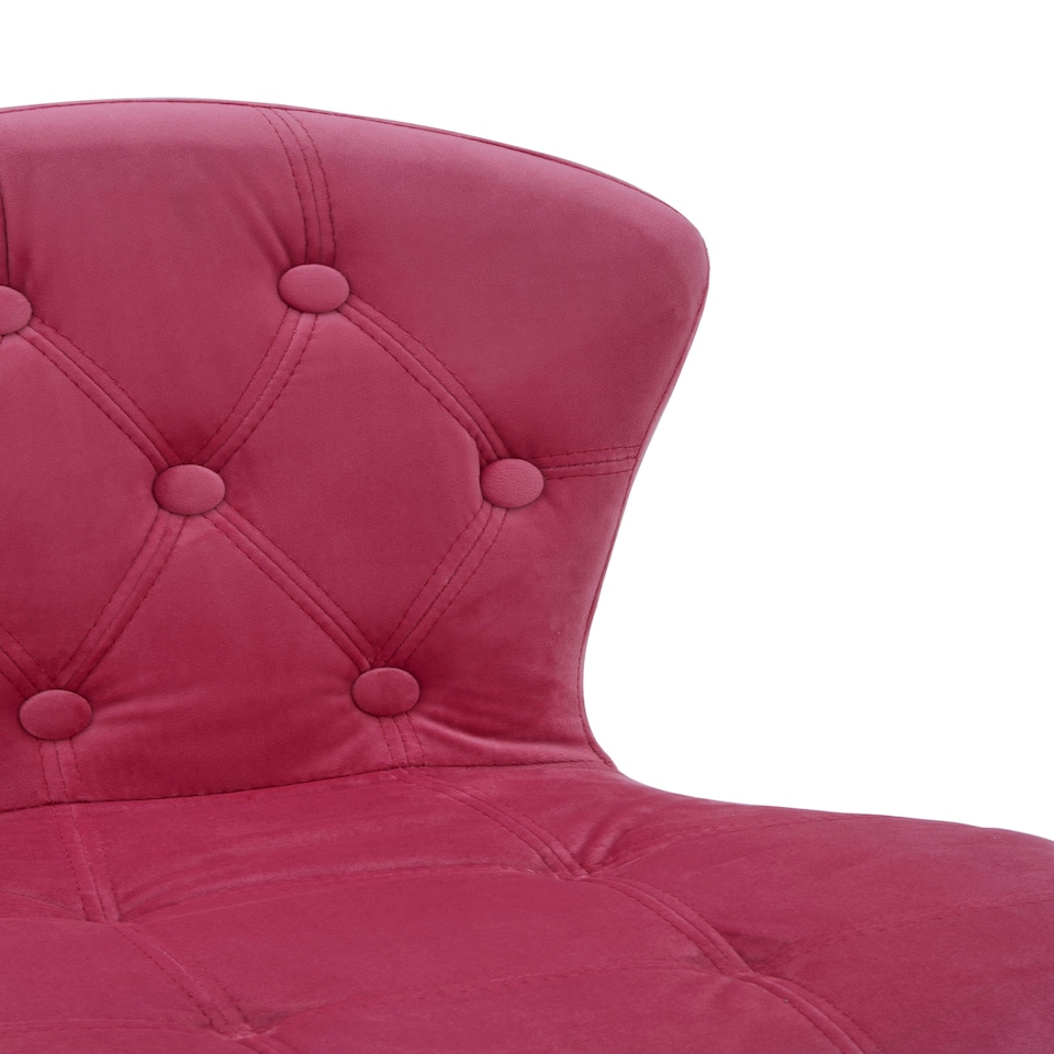 image 1 of Interiors By Premier Comfortable Pink Velvet Buttoned Home Office Chair, Ergonomic Work From Home Chair, Movable Ergonomic Chair