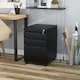 image 2 of Vinsetto 3 Drawer File Cabinet, Lockable Metal Filling Cabinet, Black