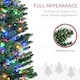 image 4 of HOMCOM 6ft Artificial Pencil Christmas Tree with Colourful Lights, Steel Base