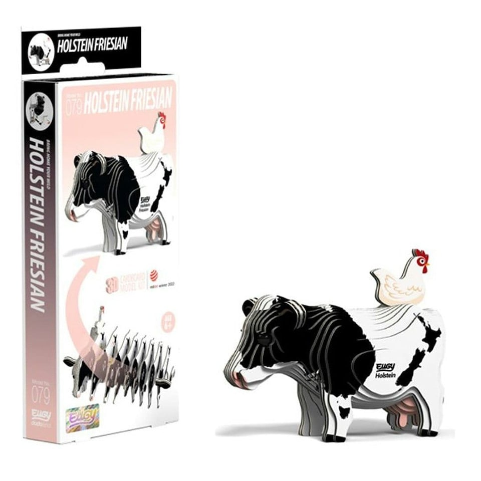 image 1 of Eugy Holstein Friesian Cow 3D Craft Kit