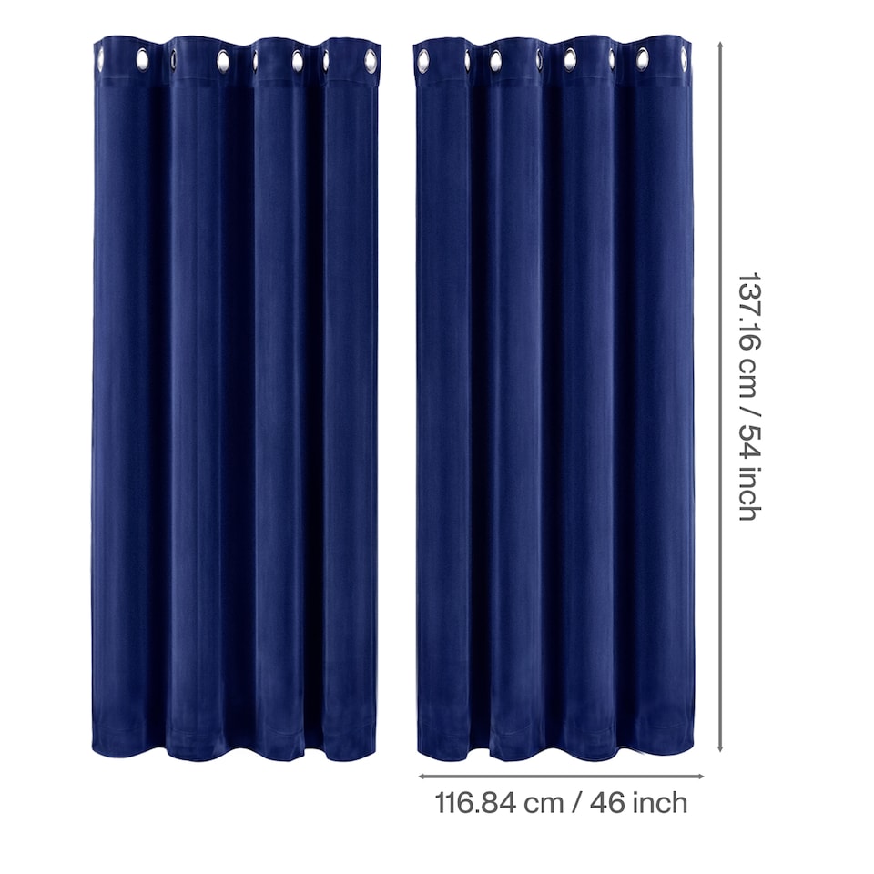 image 1 of Marlow Velvet Blackout Eyelet Curtains with Tie Backs for Home