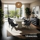 image 8 of Lounge Armchair Living Room Accent Chair 360 Swivel Slim Steel Legs Velvet Fabric  - per piece Black