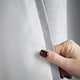 image 6 of Velvet Chenille Thermal Fleece Lined Single Pencil Pleat Taped Top Door Curtain - 137cm x 213cm - Silver