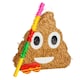 image 1 of Pinatas Poop Emoji Cardboard Pinata, Stick and Blindfold Set - W45cm x D10cm x H45cm - Brown