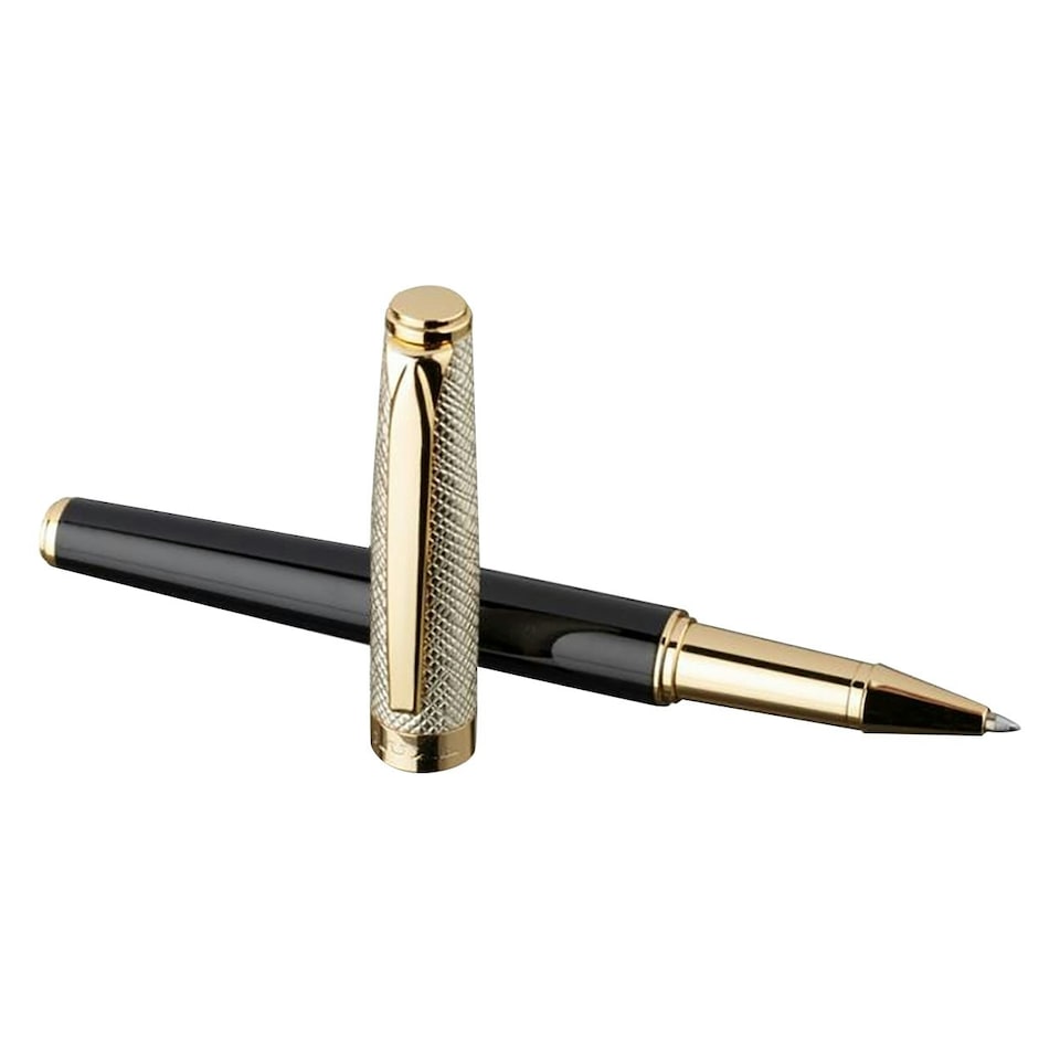 image 1 of Luxe Dore Ballpoint Pen - Solid Black/Gold - One Size