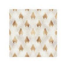 Golden Geometric Shapes Splash Back | White