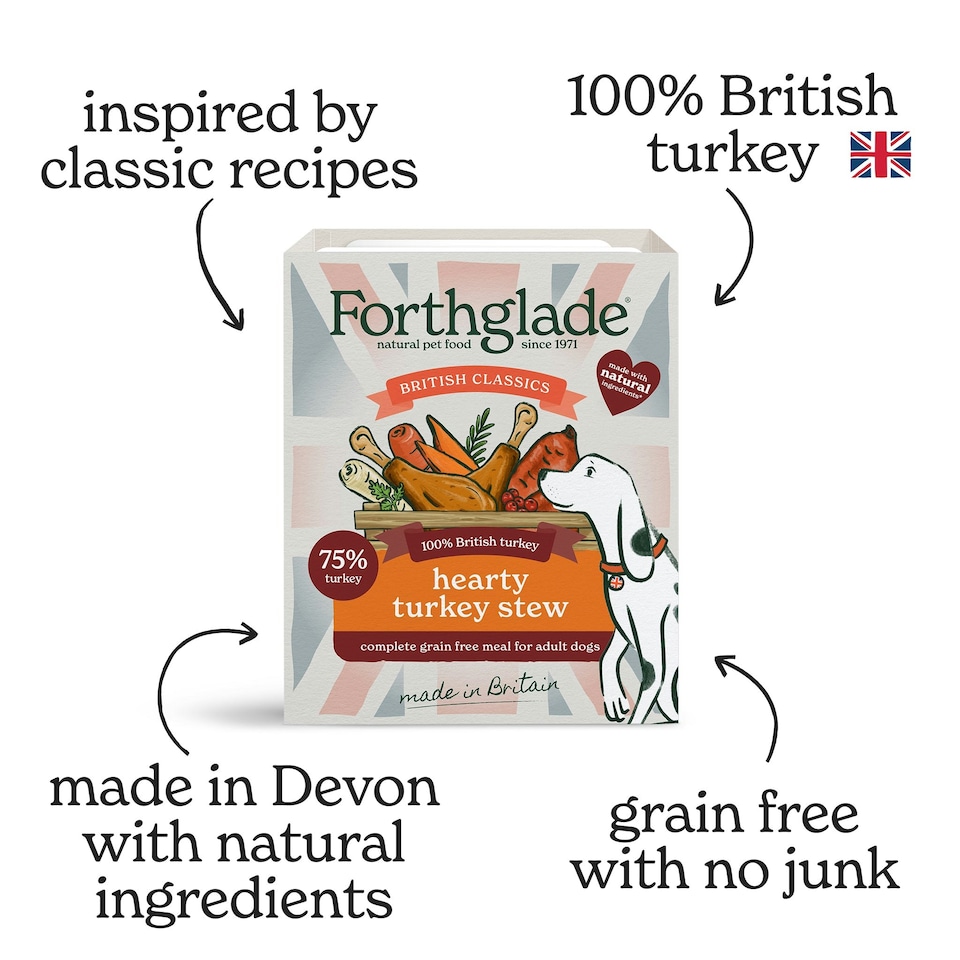image 1 of British Classics Turkey Stew Wet Dog Food (18x395g)