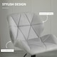 image 5 of HOMCOM Bar Stool Set of 2 Fabric Adjustable Height Counter Chairs Light Grey