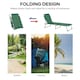 image 6 of Outsunny Camping Cot Picnic Sun Lounger Portable Folding Chair Patio Green