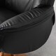 image 8 of HOMCOM Recliner Armchair with Wood Base, Upholstered Reclining Chair, Black | Black | Black