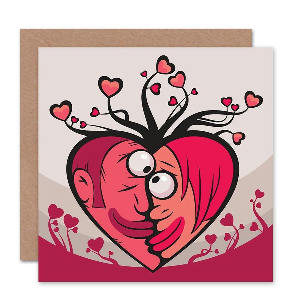 image 1 of Love Valentine Romance Hearts Couples Anniversary Valentines Day Card