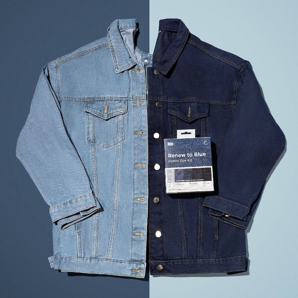 image 1 of Rit Renew To Blue Denim Dye Kit - Restore Faded Jeans 2x 8oz