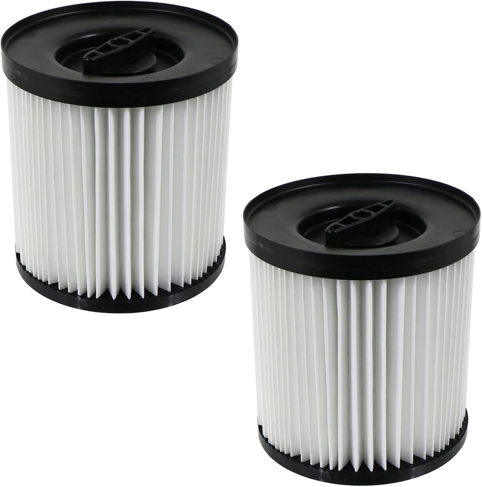 image 1 of SPARES2GO Cartridge Filter for Parkside PWD12 PWS20 PWD25 PWD30 PNTS1400 12L 20L 25L 30L Vacuum Cleaner (Pack of 2 Filters)