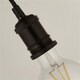 image 9 of CGC Cassie Black 1.5m Adjustable E27 Ceiling Pendant with Matching Rose | Black | Black | Height: 7 cm, Width: 9.8 cm, Total height: 300 cm