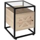 image 1 of Bedside table Kidderminster 40x43x60.5cm with shelf & cupboard Brown | Light Wood