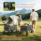 image 8 of Outsunny Outdoor Cart Folding Cargo Wagon Trailer Beach w/ Handle Dark Grey