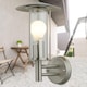 image 6 of Treviso - Brushed Stainless Steel Outdoor Wall Light | Grey | Clear | 1
