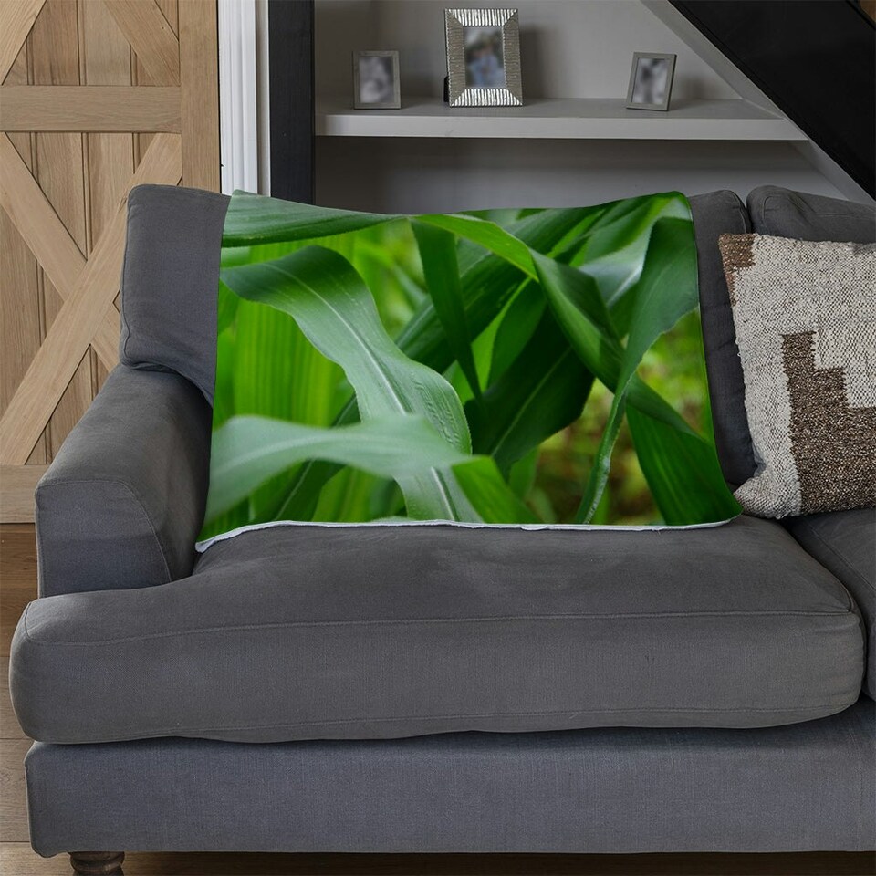 image 1 of Green Leaves corn fields as background (Blanket)