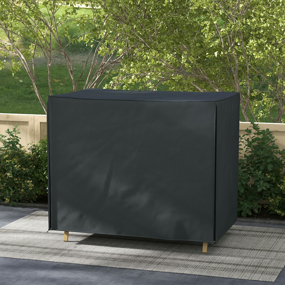 image 1 of Outsunny 3 Seater Garden Swing Cover, Windproof and Anti-UV Black