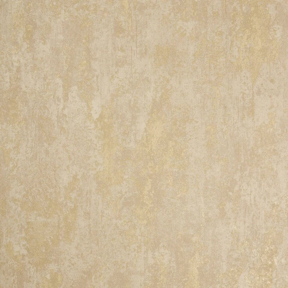 Sample of Milan II Wallpaper in Taupe and Gold | Cream | Taupe and Gold