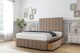 image 4 of Sloomy Langston Mink Plush Divan Bed Base 2 Drawers Right Side With 26 Inch Strutted Headboard & 12 Inch Matching Footboard | Brown | Mink | King | 1