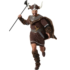 Mens Fancy Dress Costume - Viking | Brown | brown | S | 1