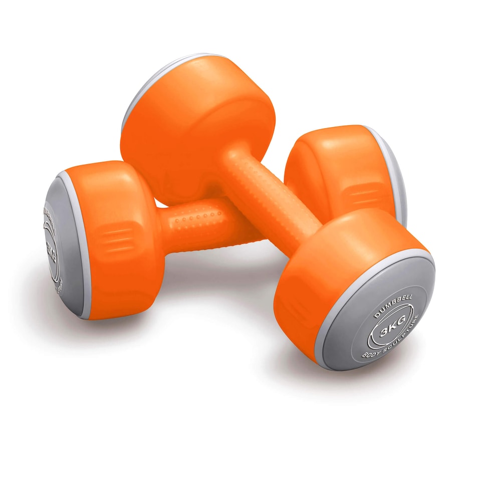 Body Sculpture Smart Dumbbells, Pair (2 x 3kg), Orange | Multi | orange | adult