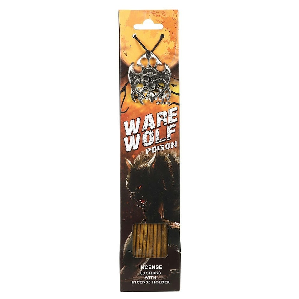 image 1 of Something Different Werewolf Poison Incense Sticks with Holder - Yellow/Silver - One Size