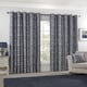 image 4 of Harrow Lined Eyelet Jacquard Curtains 228cm x 228cm Navy Blue | Blue