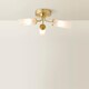 image 4 of ValueLights Canya Gold 3 Way IP44 Reeded Glass Ceiling Light | Gold