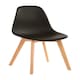 image 2 of Interiors by Premier Black Chair With Beach Wood Legs, Effortless Cleaning Small Chair, Easy to Adjust Bedroom chair