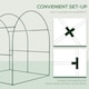image 6 of Outsunny Walk in Polytunnel Greenhouse with Roll-up Window and Door, Green