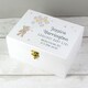 image 3 of Personalised Teddy & Balloons White Wooden Keepsake Box White