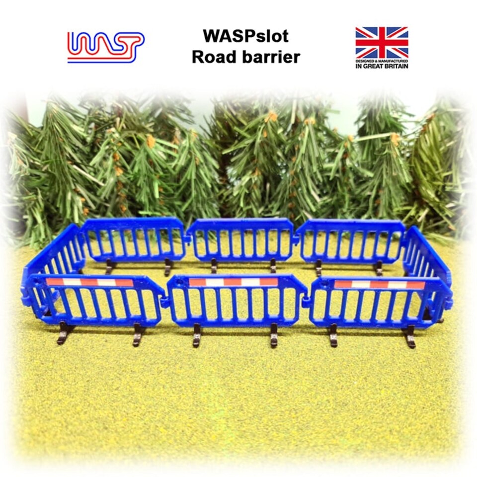 image 1 of Slot Car Trackside Scenery Yellow Road Barriers x 8 1:32 Scale WASP