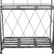 image 9 of Outsunny 3-Tier Metal Folding Plant Stand Display Rack Bookshelf Unit Outdoor