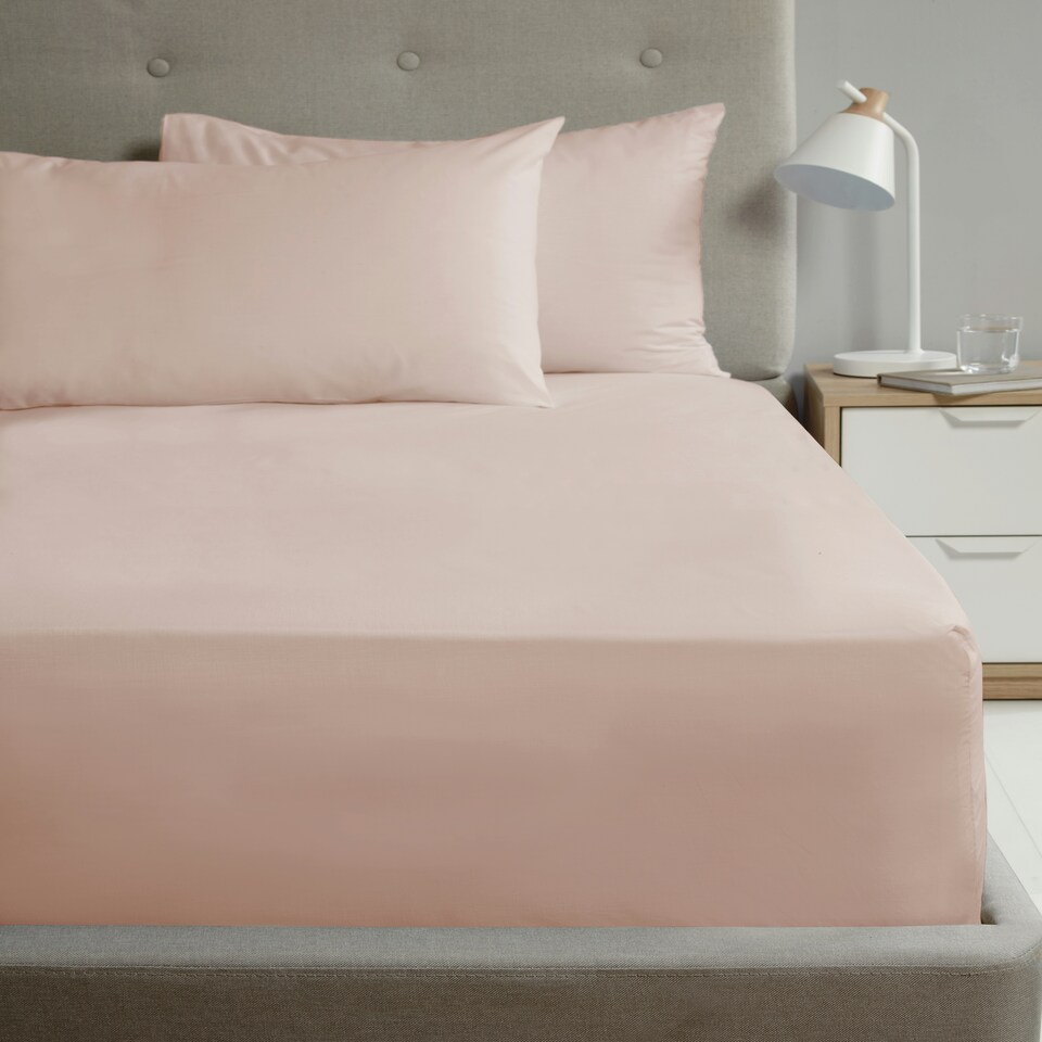 Percale Housewife Pillowcase Pair Pink