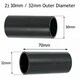image 3 of SPARES2GO Universal Dust Extractor Adaptor Sander Power Tool Adapter 26 30 32 35 38 mm