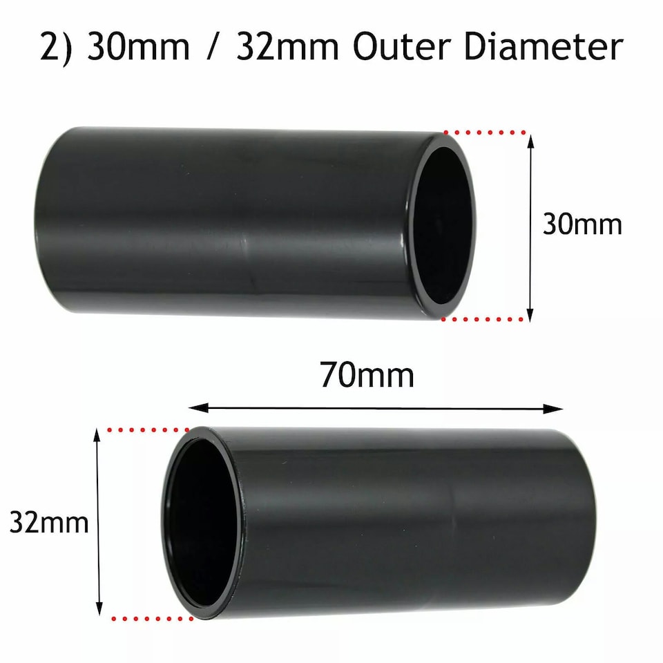 image 1 of SPARES2GO Universal Dust Extractor Adaptor Sander Power Tool Adapter 26 30 32 35 38 mm