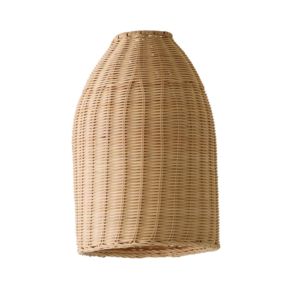 image 1 of ValueLights Modern Rattan Basket Ceiling Pendant Light Shade In Natural Wicker Finish | Brown
