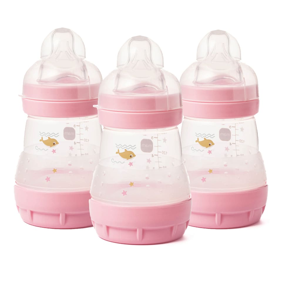 image 1 of MAM Easy Start Anti-Colic Bottle Pink 160ml 3Pk