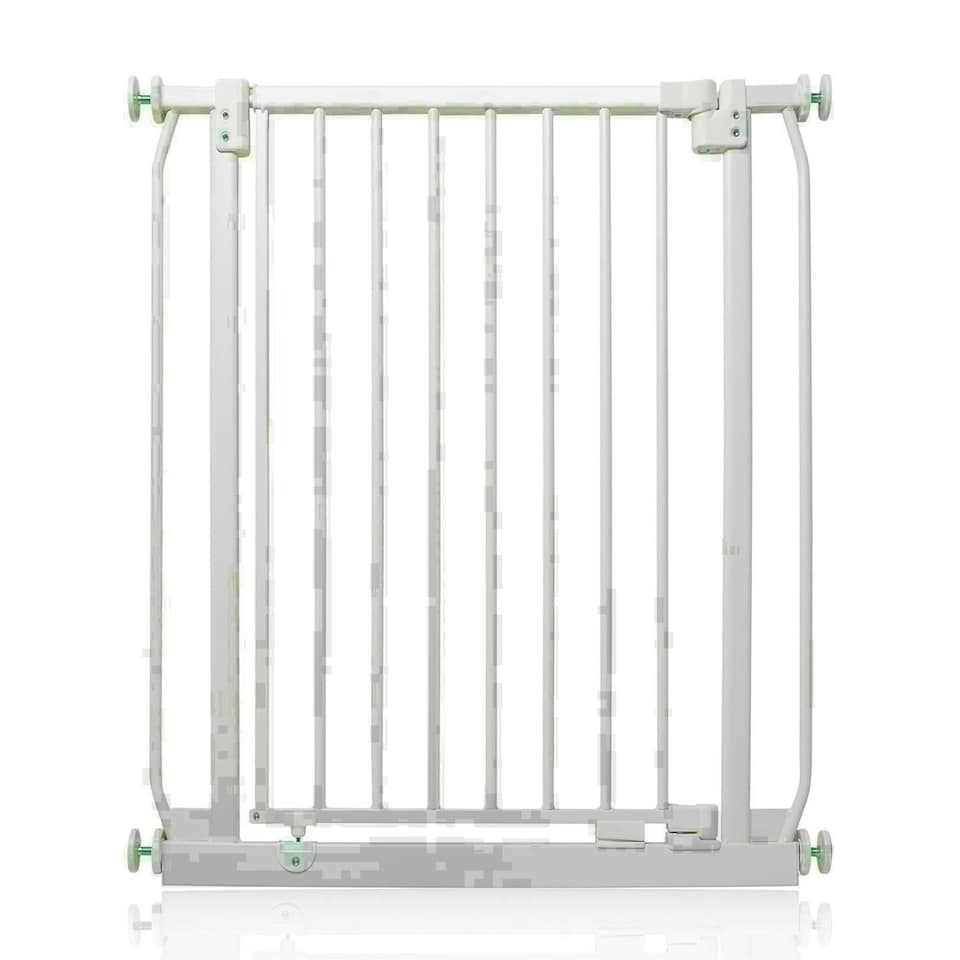 image 1 of Safetots Extra Tall Elite Safety Gate, 71cm - 80cm, Matt White, Extra Tall 96.8cm in Height, Pressure Fit Stair Gate