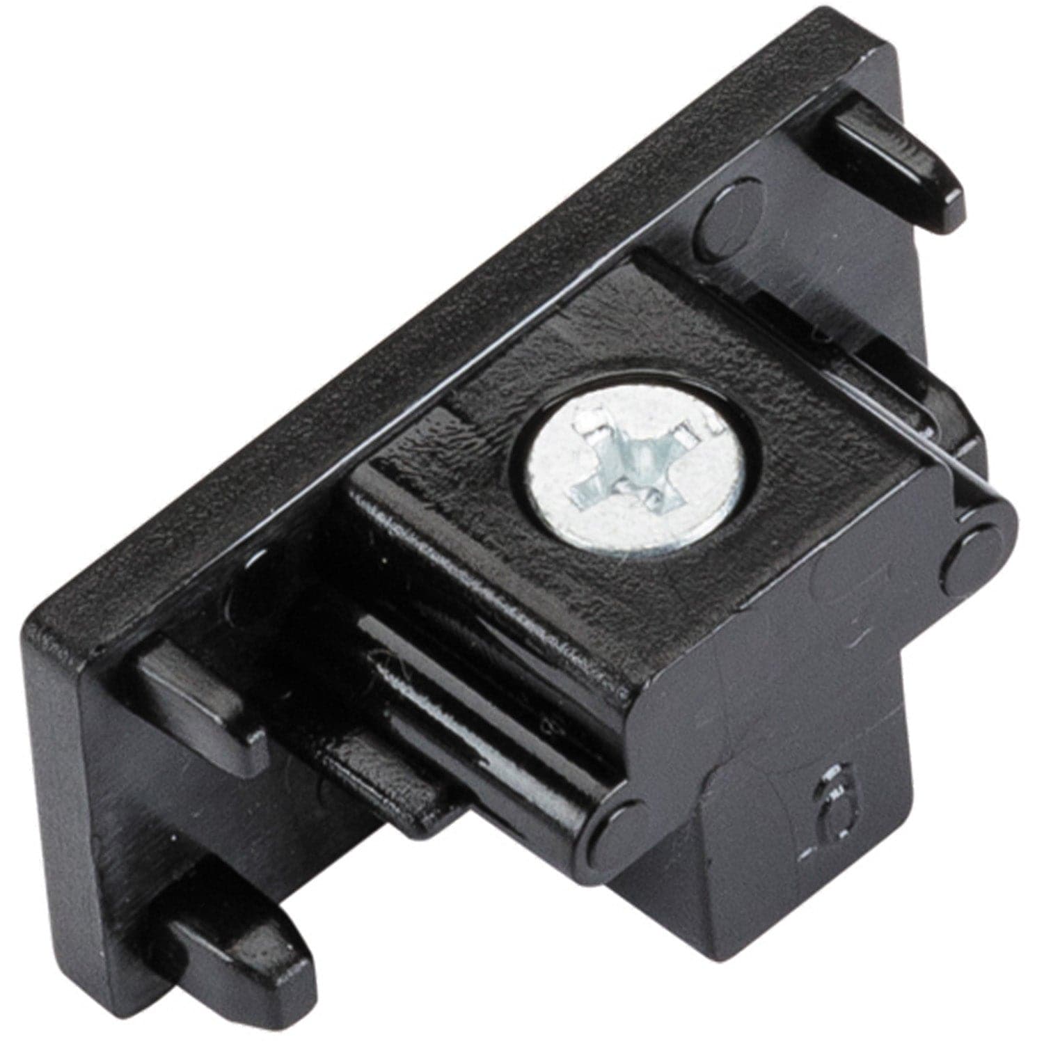 Loops Commercial Track Light Dead End Connector - Single Circuit - Black Pc Rail System