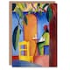 image 1 of August Macke Art Card Turkish Cafe Colourful Oil Painting