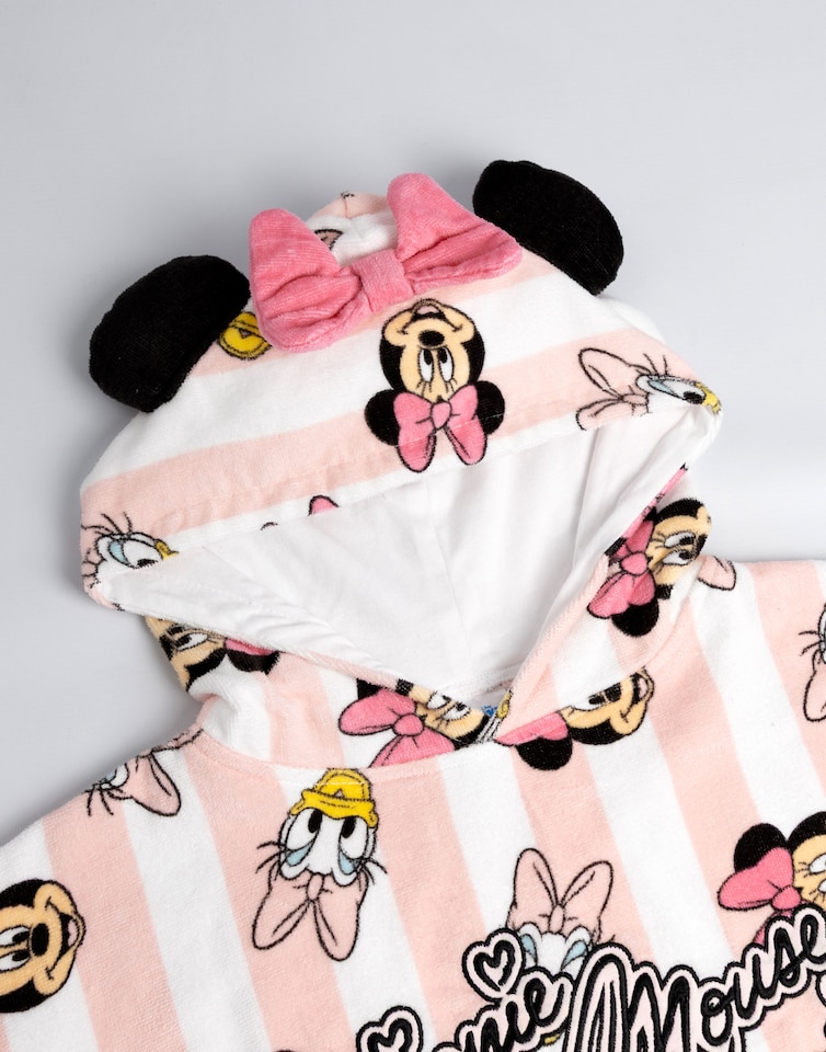 image 1 of Minnie and Daisy Hooded Poncho Towel