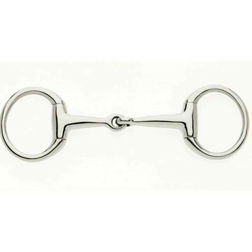 image 1 of Lorina Single Jointed Eggbutt Bradoon - Silver - 4.25in