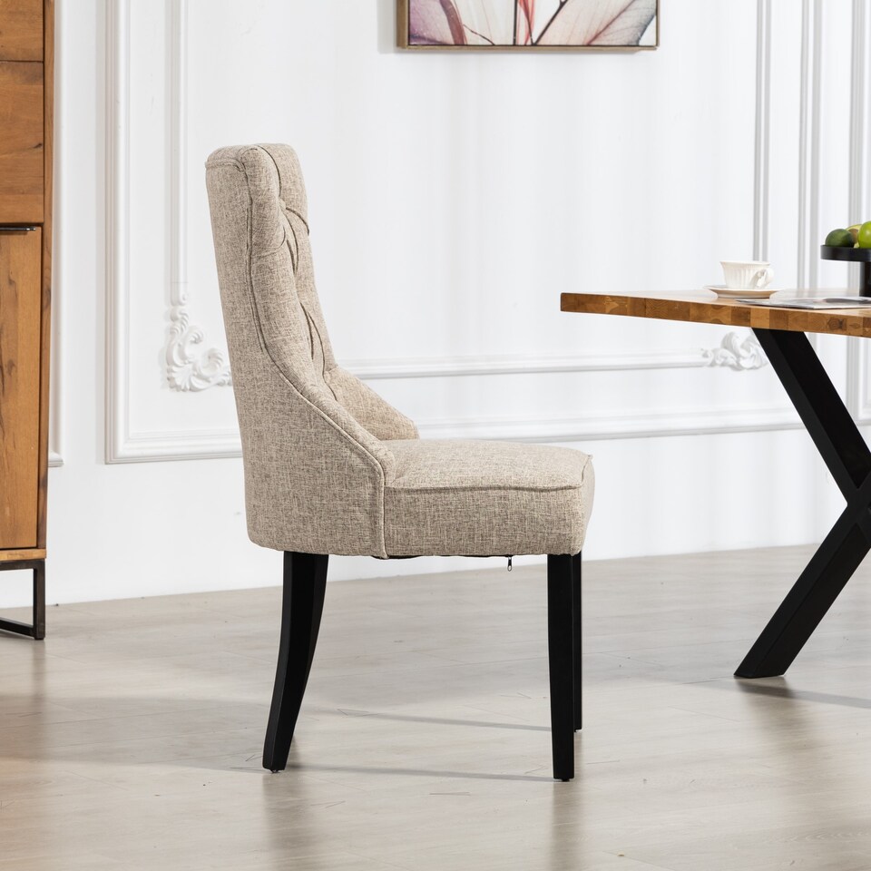 image 1 of Lurano Fabric Dining Chairs - Set of 2