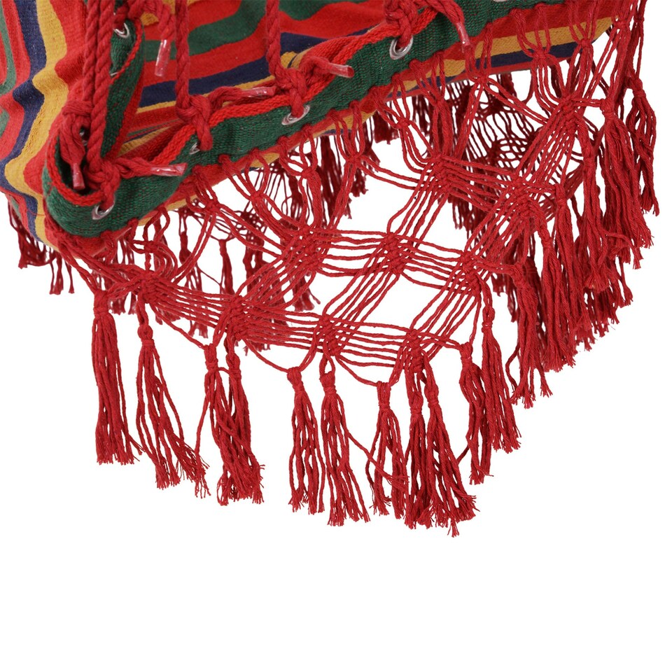 image 1 of Outsunny Hammock Chair Swing Colourful Striped Seat Porch Indoor Outdoor Hanging